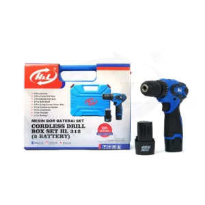 Mesin Bor Baterai Cordless Drill BOXSET HL 312 - 2 Baterai 12V